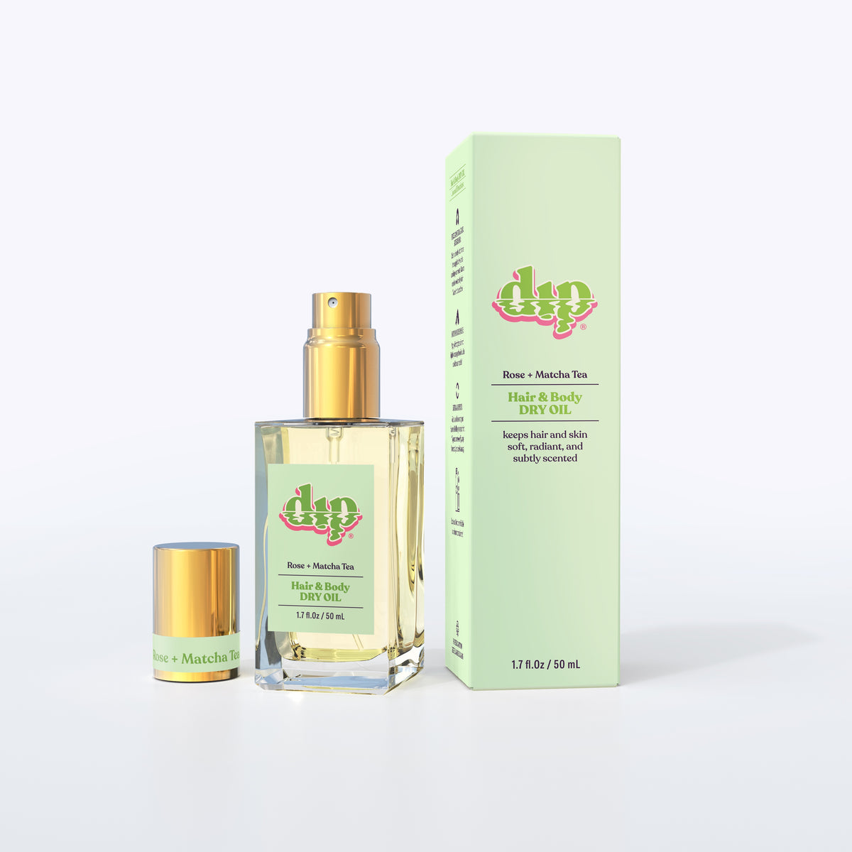 Hair & Body Dry Oil - Rose & Matcha Tea