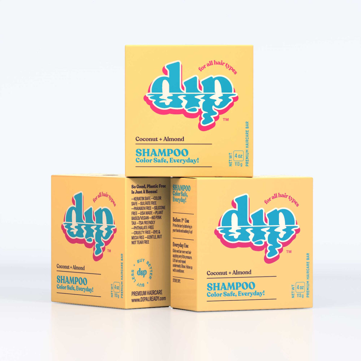 Dip Shampoo Triplet: Coconut & Almond  - Full Size