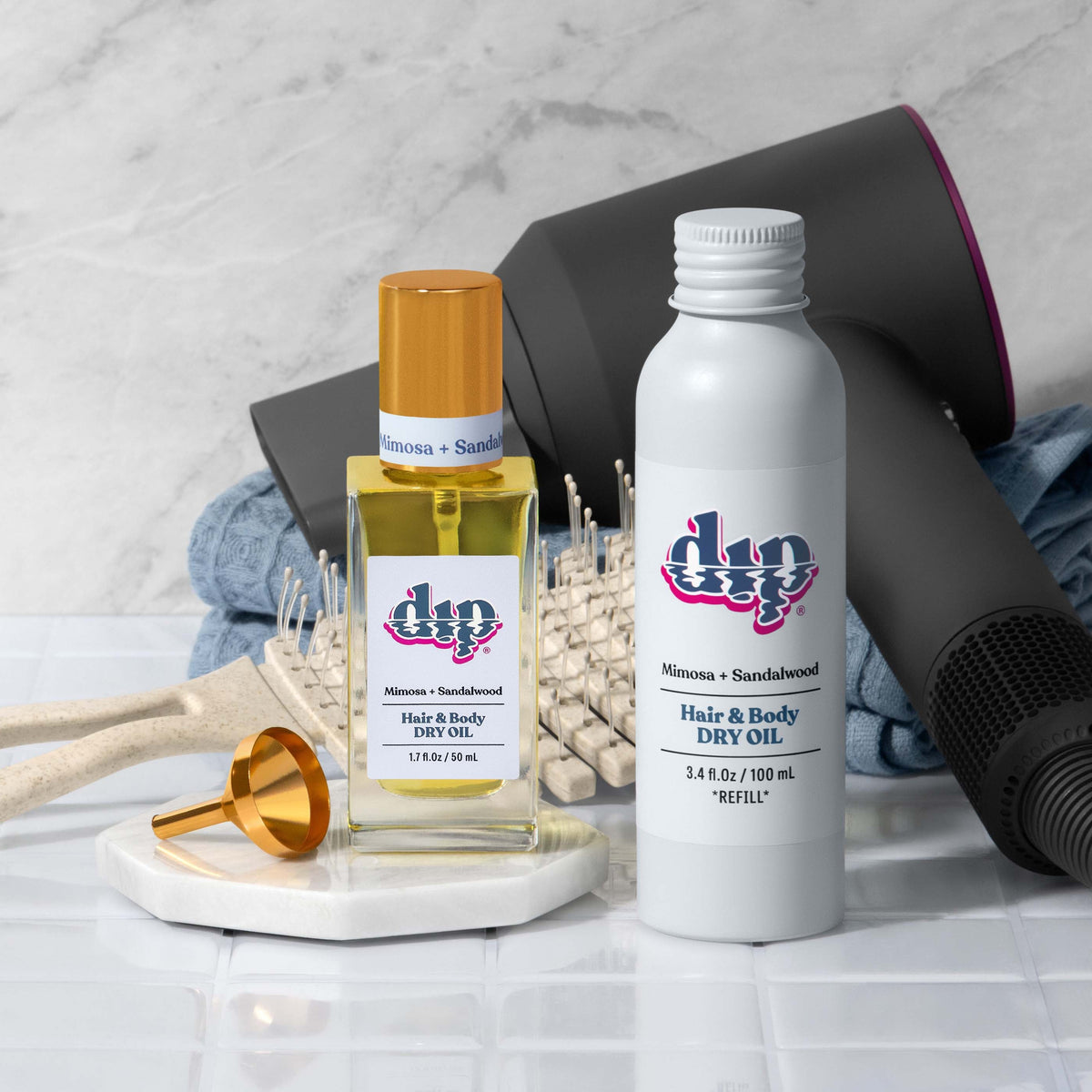 REFILL Hair & Body Dry Oil - Mimosa & Sandalwood
