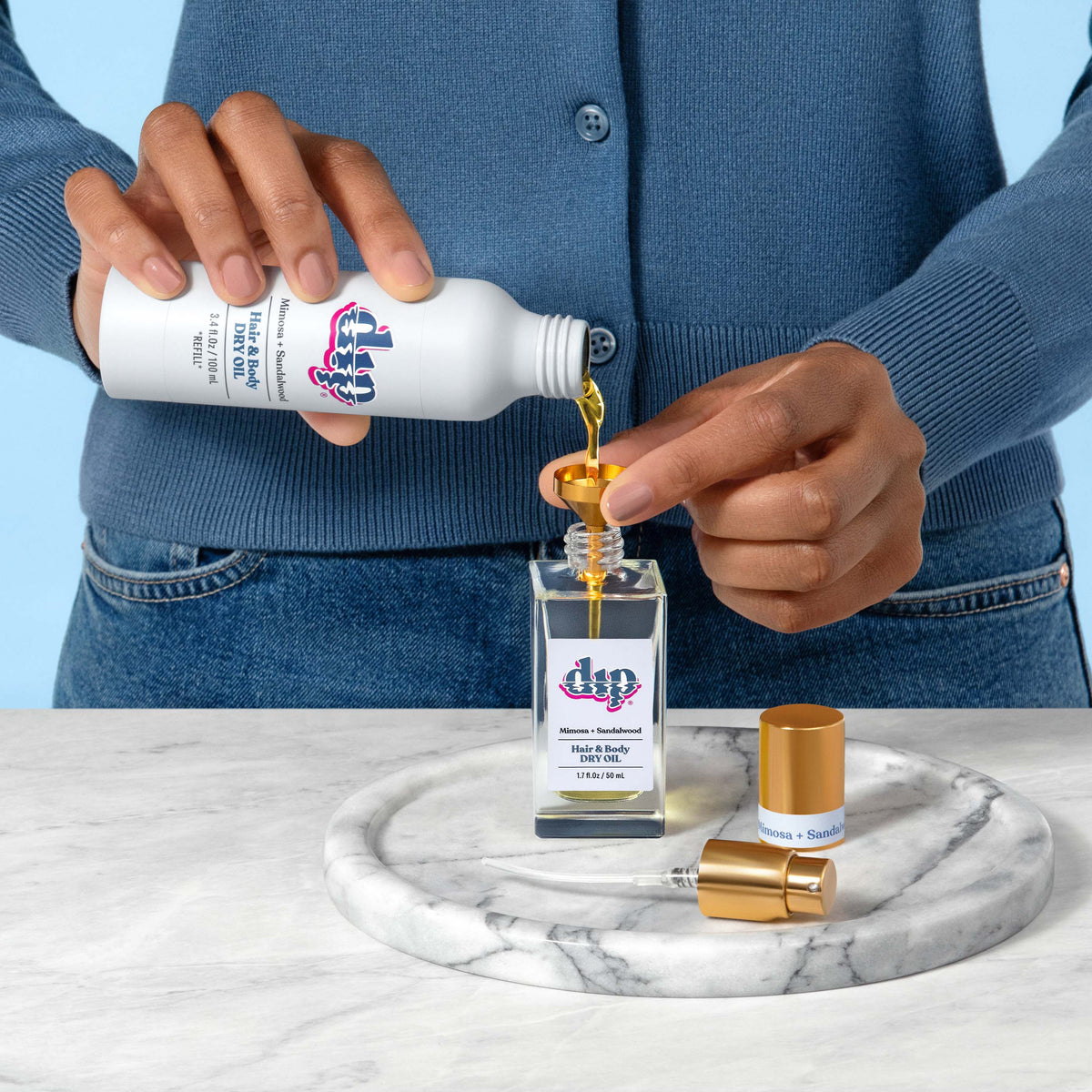 REFILL Hair & Body Dry Oil - Mimosa & Sandalwood