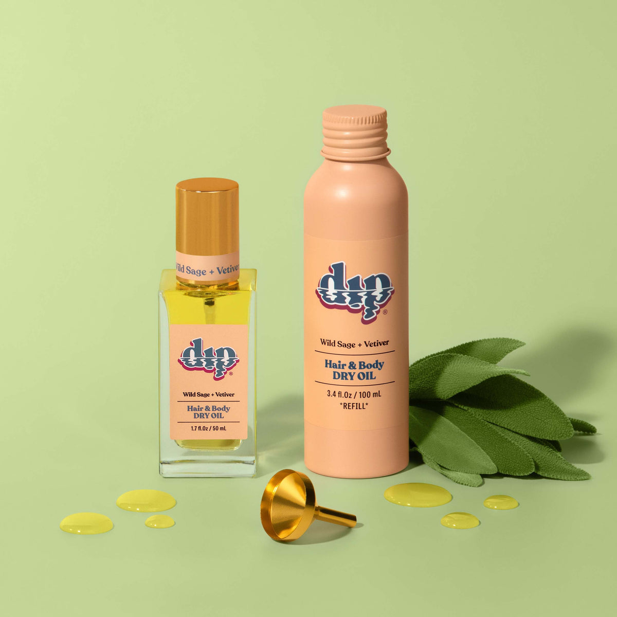 REFILL Hair & Body Dry Oil - Wild Sage & Vetiver