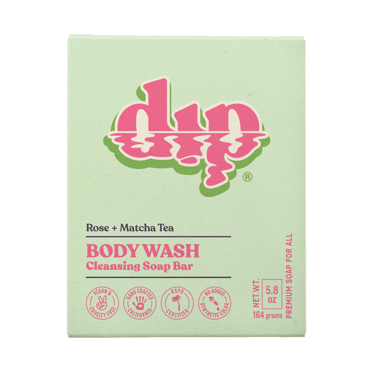 Body Wash Cleansing Soap Bar - Rose & Matcha Tea
