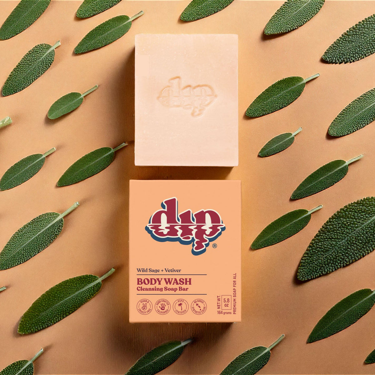 Body Wash Cleansing Soap Bar - Wild Sage & Vetiver