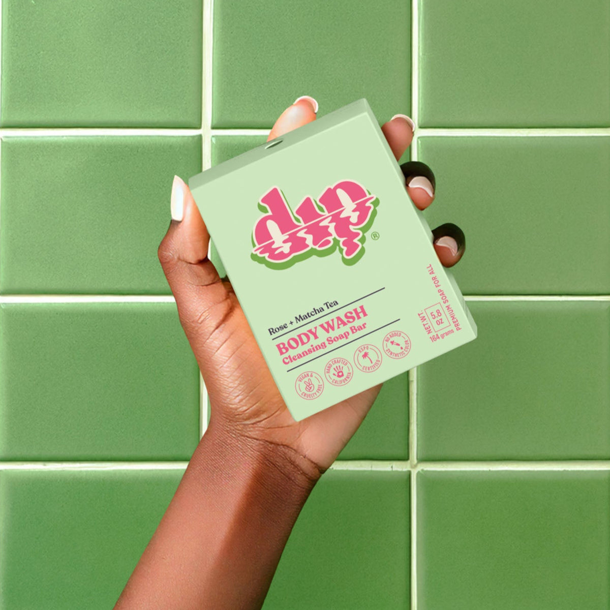 Body Wash Cleansing Soap Bar - Rose & Matcha Tea