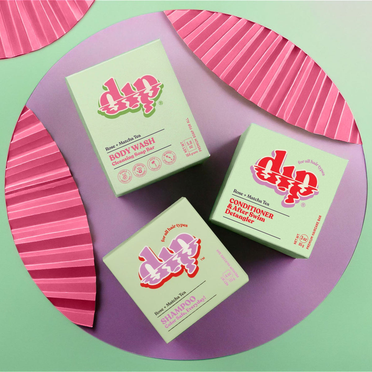 Body Wash Cleansing Soap Bar - Rose & Matcha Tea