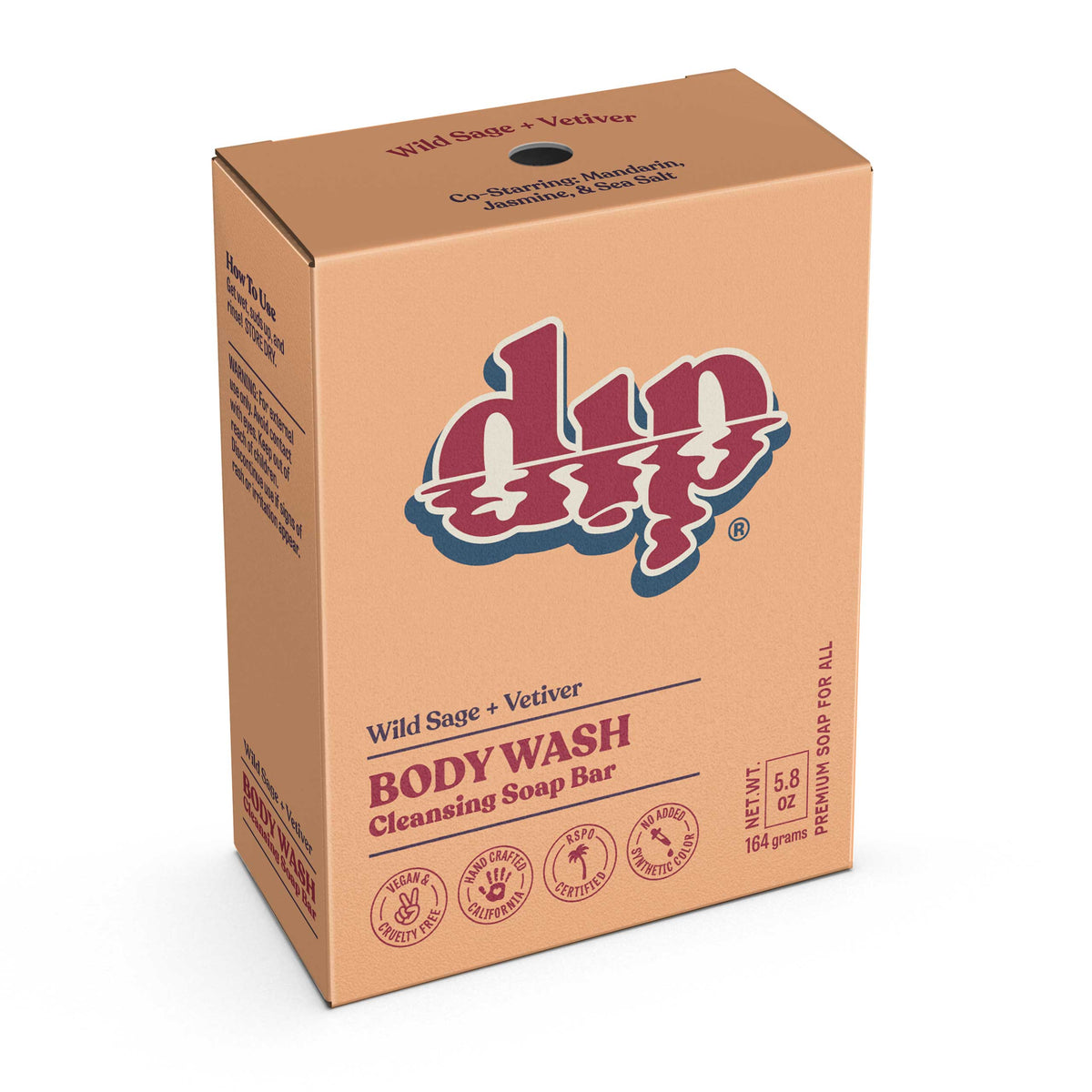 Body Wash Cleansing Soap Bar - Wild Sage & Vetiver