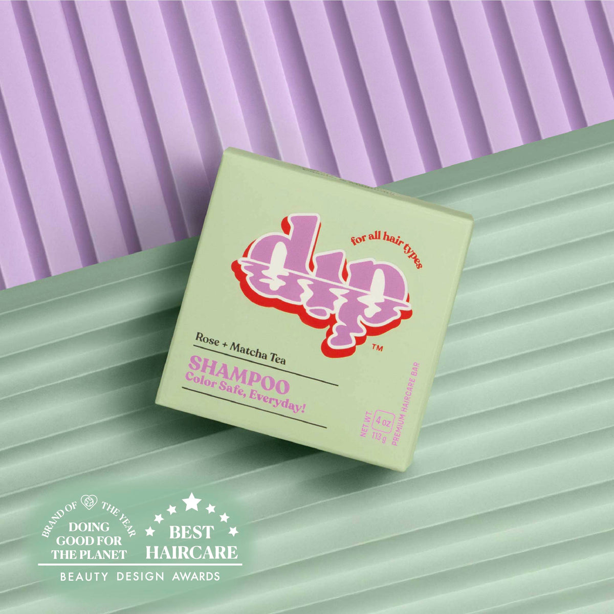 Color Safe Shampoo Bar for Every Day - Rose & Matcha Tea
